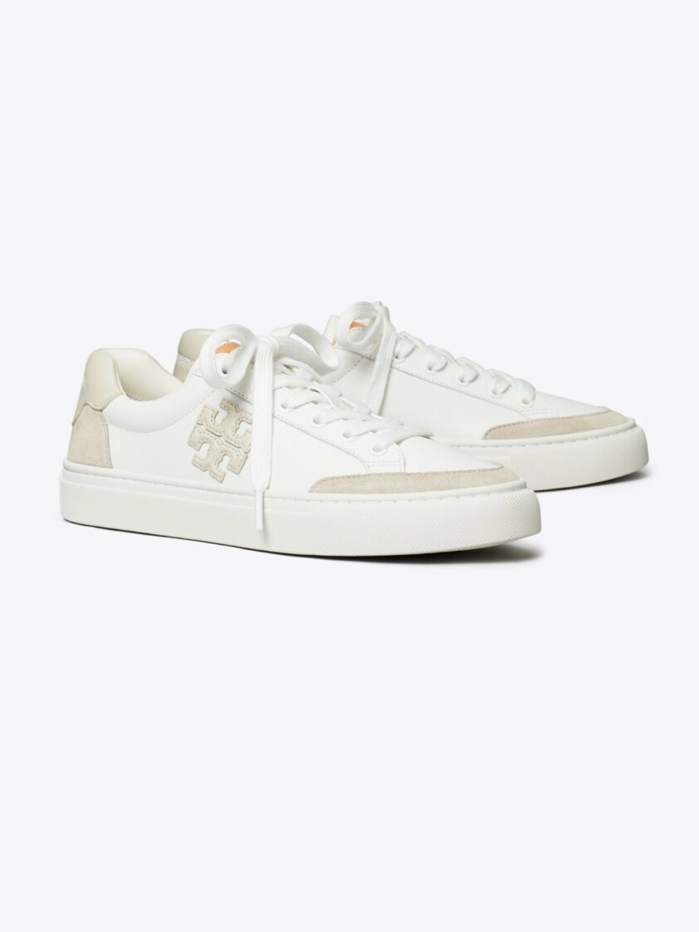 Tory Burch White and Beige Women's Athletic Shoes